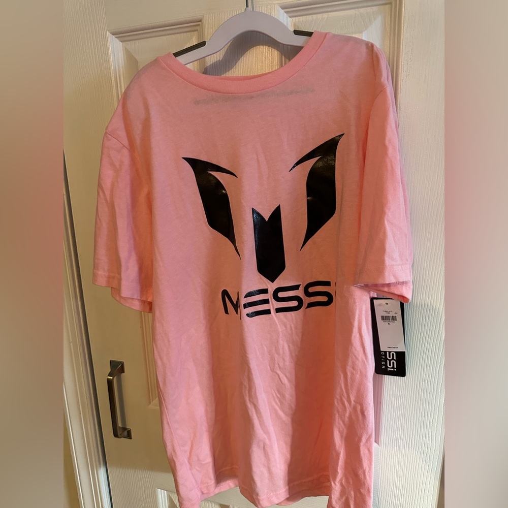 NWT Pink Messi tee Kids XL